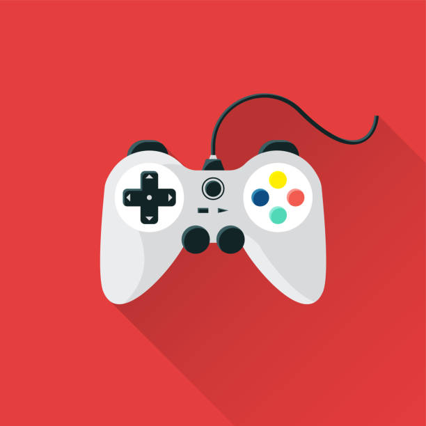 Game Flat Icon Game Flat Icon game controller stock illustrations