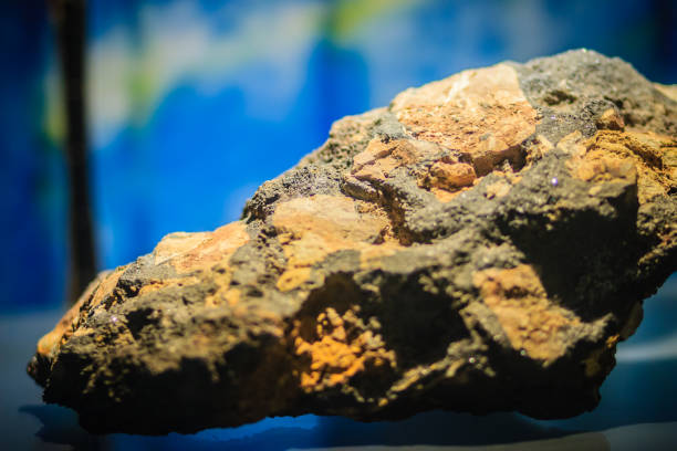 istock Ferberite rock specimen from mining and quarrying industries. Ferberite is the iron endmember of the manganese - iron wolframite solid solution series, and composed of iron, tungstate, FeWO4. 903191146