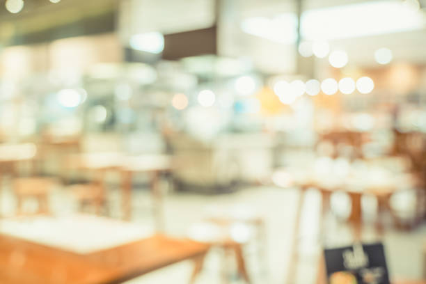 istock Blurred background of Customer sitting at restaurant bar blur background with bokeh. 903199012