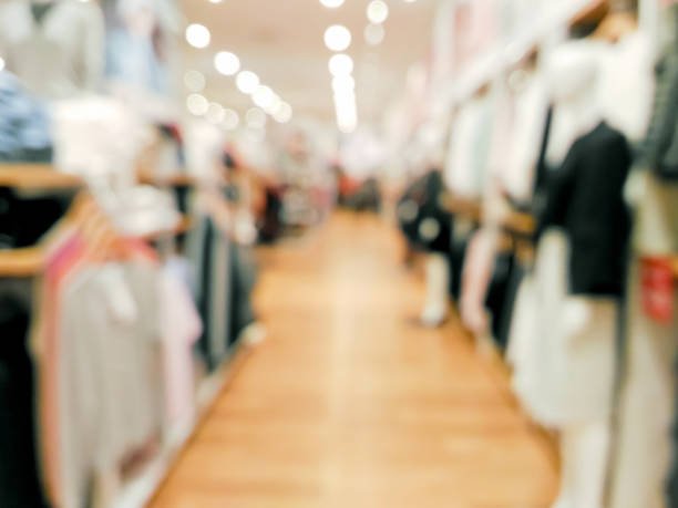 istock Blurred clothing shop with bokeh light 903206734