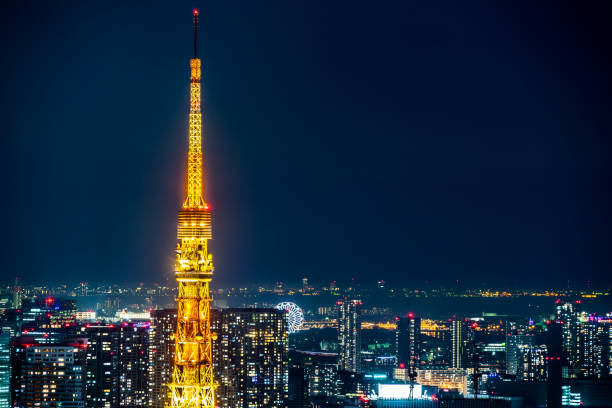 istock panoramic modern city skyline of Tokyo Tower at night 903217082