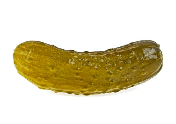 istock Pickled or marinated cucumber isolated on white background 903224928