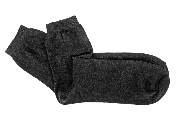 istock Gray socks isolated on a white background 903225026
