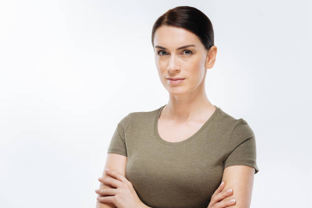 istock Confident brunette woman determining to act 903225732