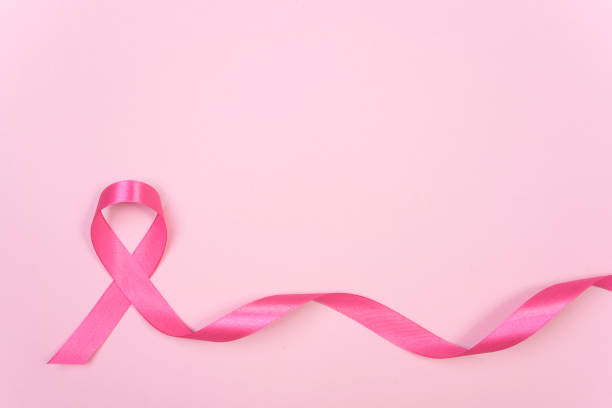 istock pink ribbon breast cancer on pink background. with copy space 903225810