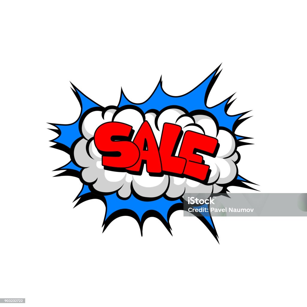 Speech Bubble With Text Sale Cartoon Explosion Comic Text Sound Effect  Vector Illustration Stock Illustration - Download Image Now - iStock