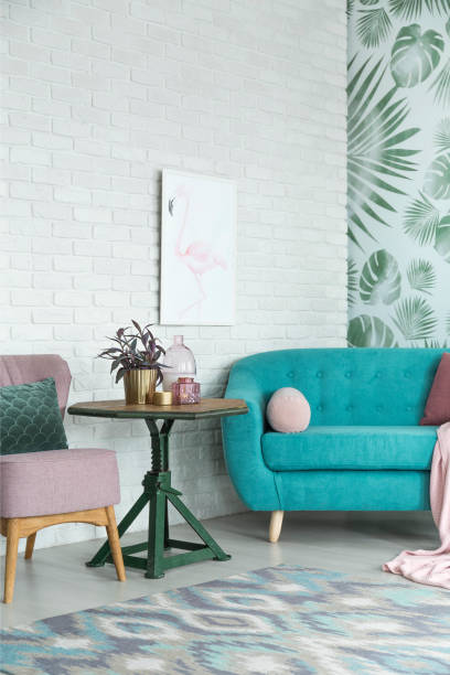 istock Living room with brick wall 903249430