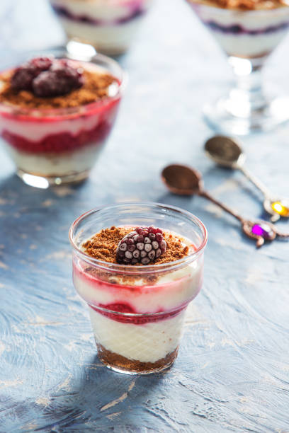 istock Delicious Pudding with Biscuit and Forest Fruits 903249734
