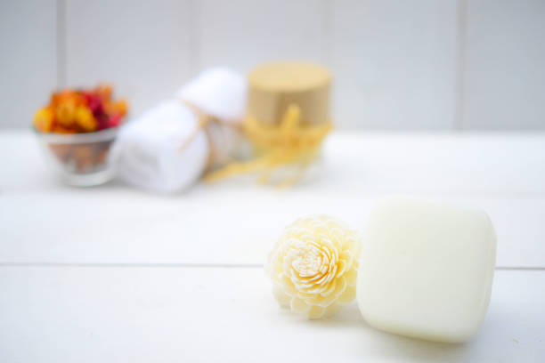 Handmade Soap closeup.Spa products
