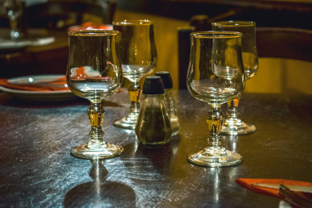 traditional glasses arrangement