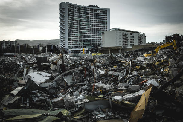 istock Demolition Site Background on Stormy Day 903264468