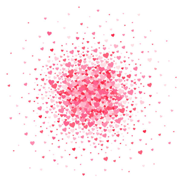 illustrazioni stock, clip art, cartoni animati e icone di tendenza di sfondo cuori di san valentino vettoriale rosa e rosso - heart shape exploding pink love