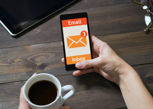 istock The woman received an e-mail online on a mobile phone. Message online icon. 903270126