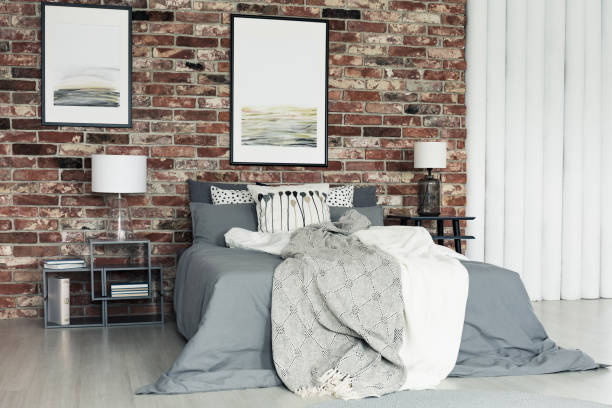 istock Paintings in grey bedroom 903277306