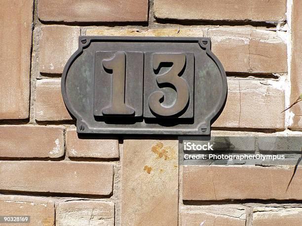 Unlucky Number Thirteen Stock Photo - Download Image Now - Number 13, Abstract, Architect