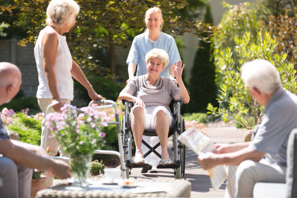 istock Grandma waving to her friend 903283168