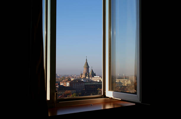 istock Church outside the window 90328466