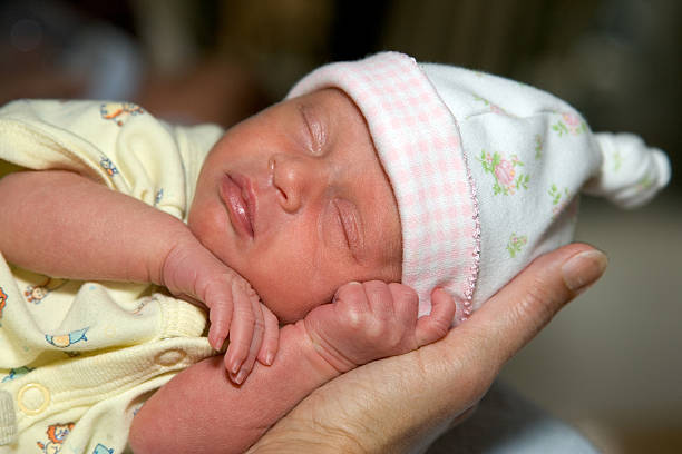 People - Baby Sierra in Hand stock photo