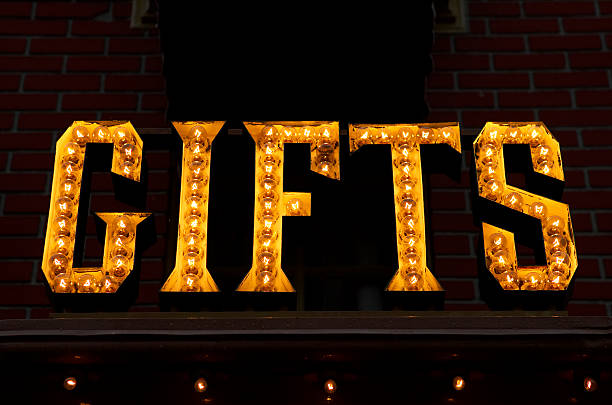 istock Gifts neon sign 90328835