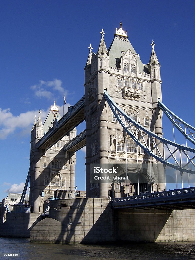 Tower Bridge - 001 - Lizenzfrei Ansicht aus erhöhter Perspektive Stock-Foto
