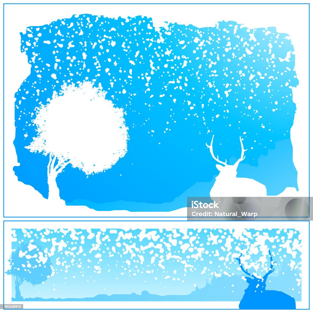 Snowy Frame 3 - Illustration de Arbre libre de droits