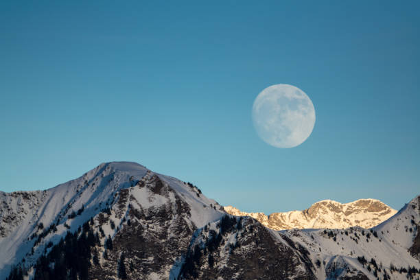 istock full moon rising over winter mountain landscape in Switzerland 903293636