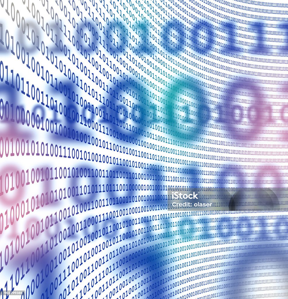 Digital Space Made Of Binary Code Stock Illustration - Download Image ...