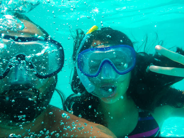 istock Father and daughter dipping into the pool. 903299430