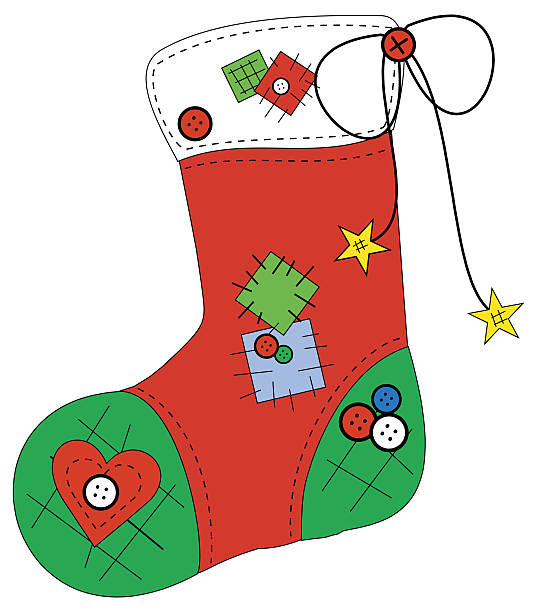 Christmas Stocking vector art illustration