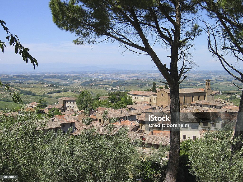 Vista de San Gimignano, Itália - Royalty-free Antena - Equipamento de Telecomunicações Foto de stock