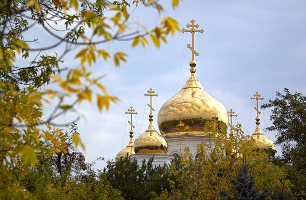 Orthodox Temple cupolas  krasnodar stock pictures, royalty-free photos & images