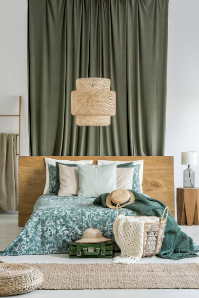 istock Traveler's bedroom with khaki cloth 903306552