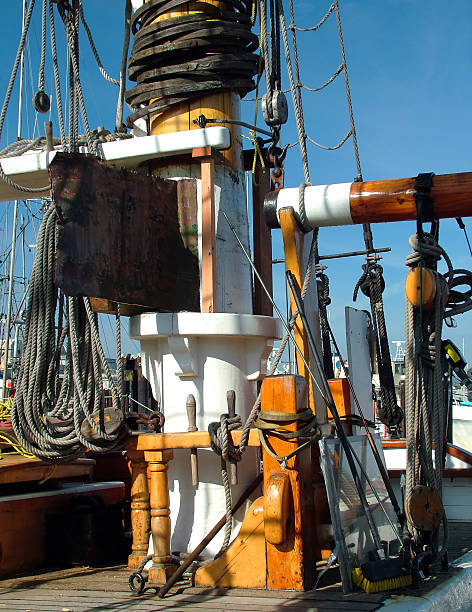 Schooner Mast stock photo