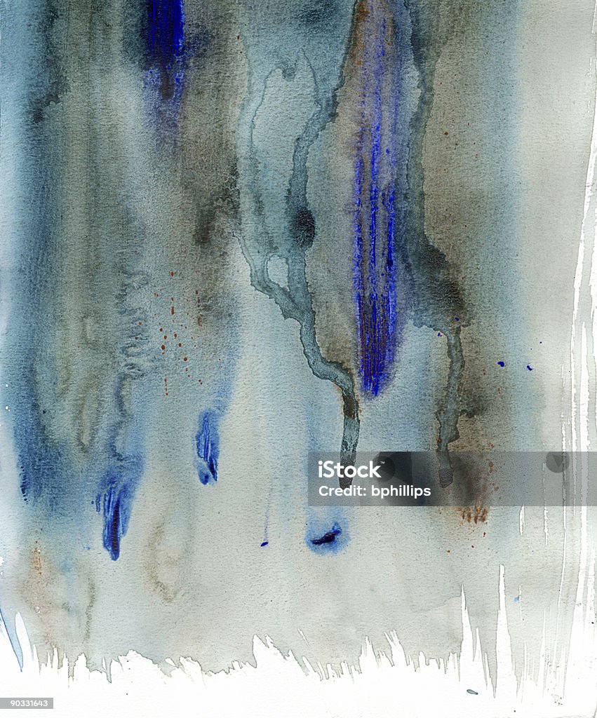 Watercolour blue stokes This is a detailed scan of a painted texture I created. Abstract stock illustration