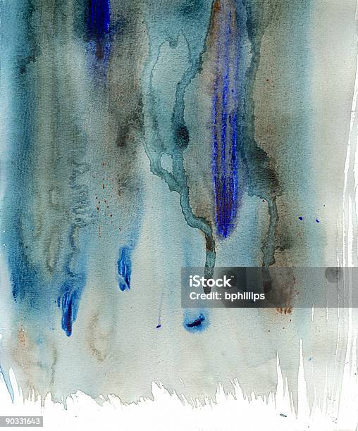 Watercolour Blue Stokes Stock Illustration - Download Image Now - Abstract, At The Edge Of, Blue