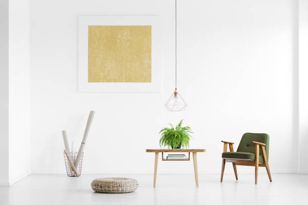 istock Vintage armchair in bright interior 903323358