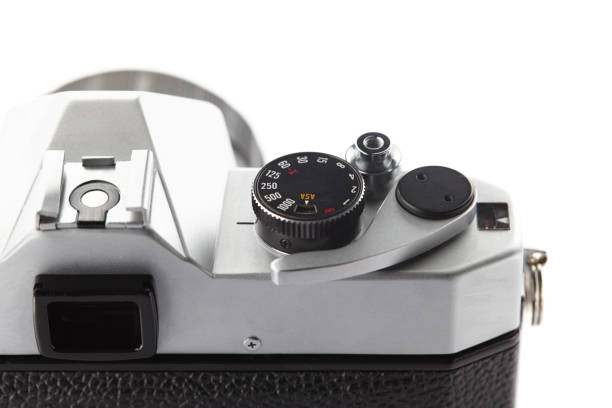 istock Close-up of an old vintage film camera dials and shutter button 903323616
