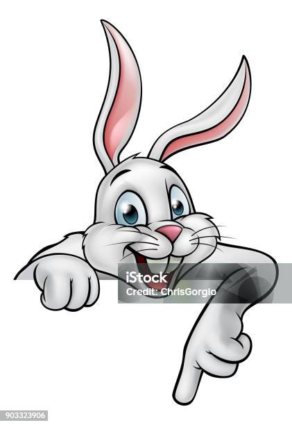 Cartoon Rabbit Or Easter Bunny Stock Illustration - Download Image Now - Easter Bunny, Cartoon, Rabbit - Animal