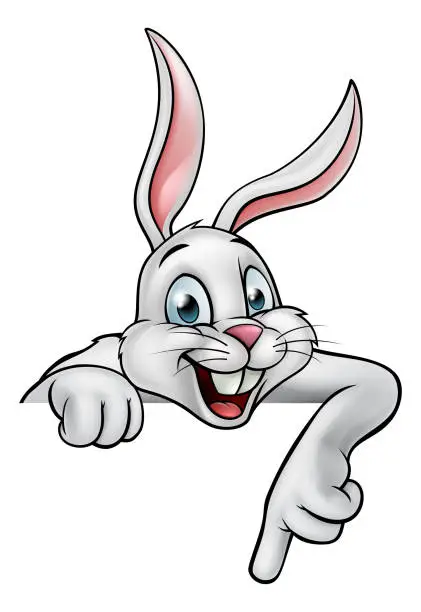 Vector illustration of Cartoon Rabbit or Easter Bunny