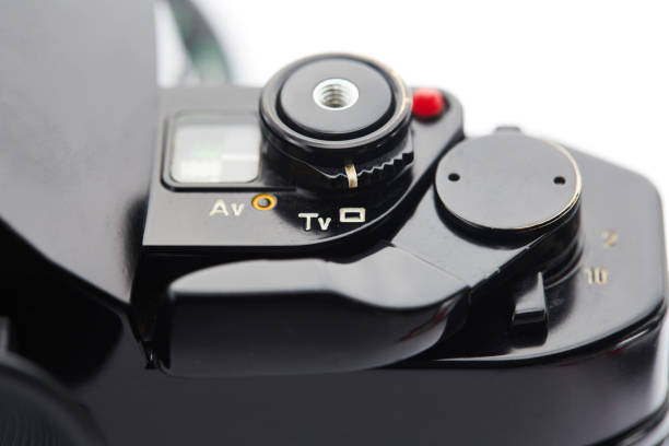 istock Close-up of an old vintage film camera dials and shutter button 903324054