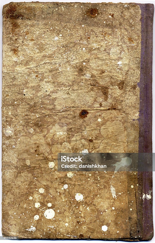 Ancient Book Cover XXL  80-89 Years Stock Photo