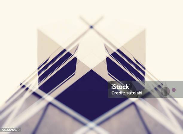 Modern Architecture Composition Stock Photo - Download Image Now - Kaleidoscope Pattern, Angle, Architectural Feature