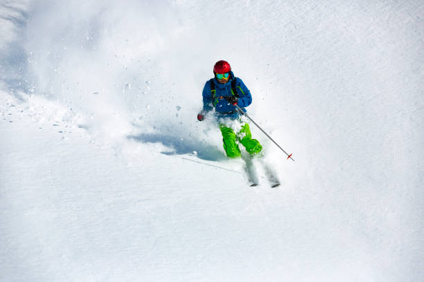 istock Extreme skiing in fresh powder snow 903334666