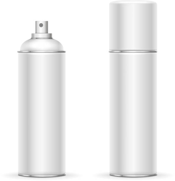 istock Blank aluminum spray can. Template metalllic hairspray, deodorant bottle vector 903334914