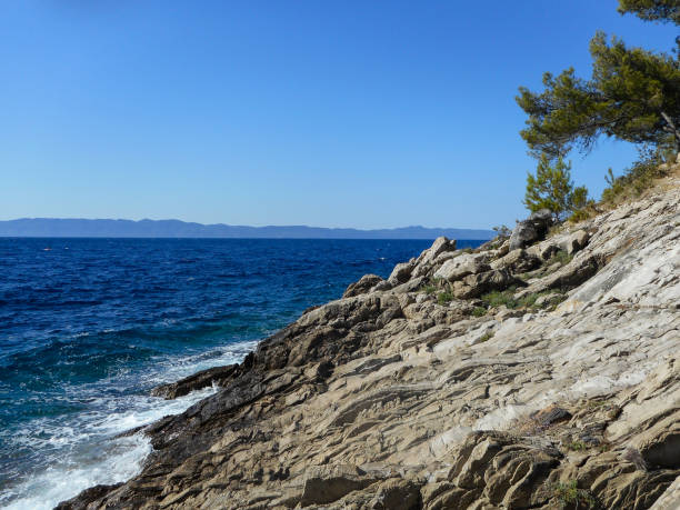 istock Croatian rocky beach on Hvar 903337934
