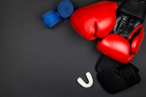 istock Sport equipment on black 903349990