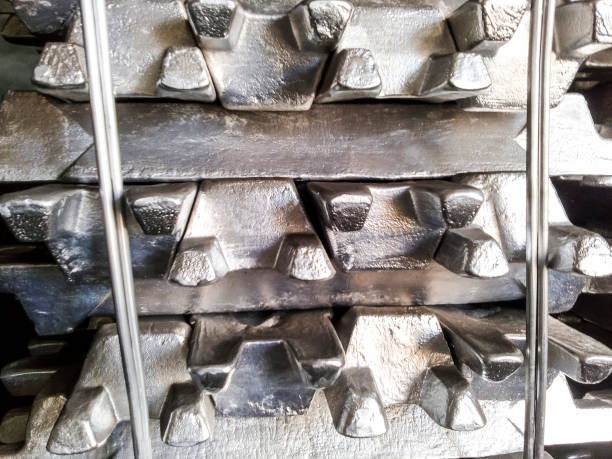 istock Aluminum ingots. Transportation of aluminum for export 903360784