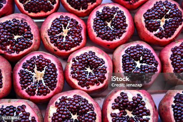 Pomegranates Stock Photo - Download Image Now - Pomegranate, Israel, Fruit