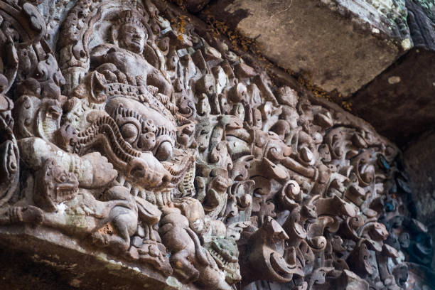 istock Stone carvings,Vat Phou,Laos 903378710