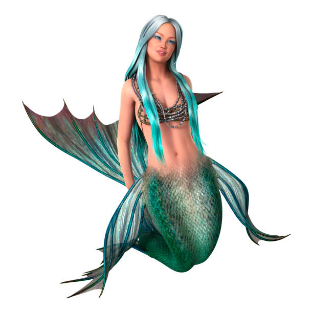 istock 3D rendering fantasy mermaid on white 903379248
